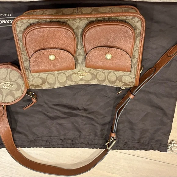 Coach monogram penny utility crossbody EUC with coin purse - Picture 7 of 7